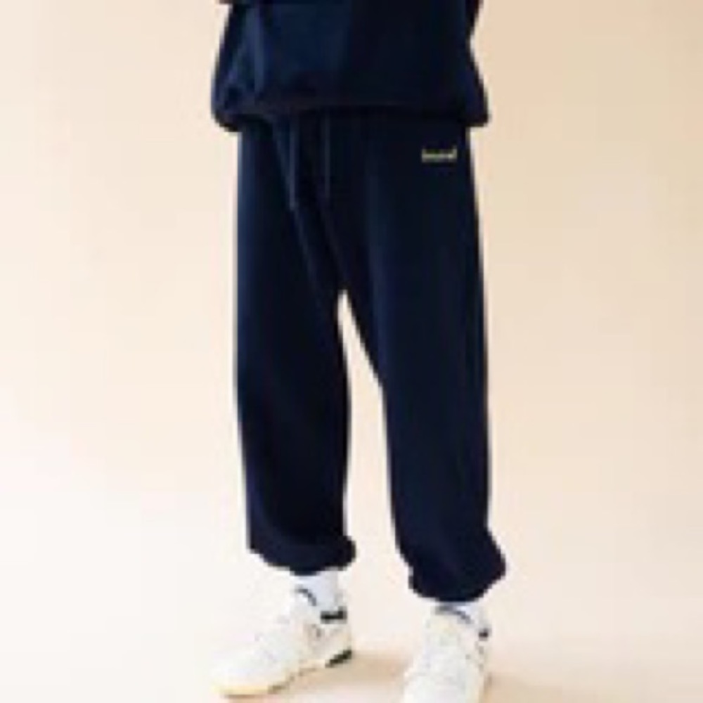 Bound navy reverse fleece joggers, medium